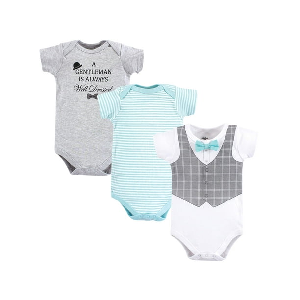 Gentleman 3-Pack Little Treasure Cotton Bodysuits